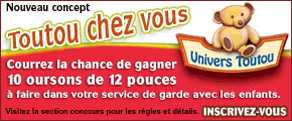 Toutou chez vous -  Courrez la chance de gagner 10 oursons de 12 pouces