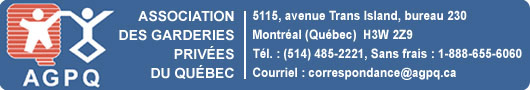 Association des garderies priv&eacute;es du Qu&eacute;bec