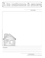 CAHIER SOUVENIR-&nbsp;Cabane &agrave; sucre