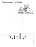 Fiche d&rsquo;&eacute;criture &ndash; F comme Famille